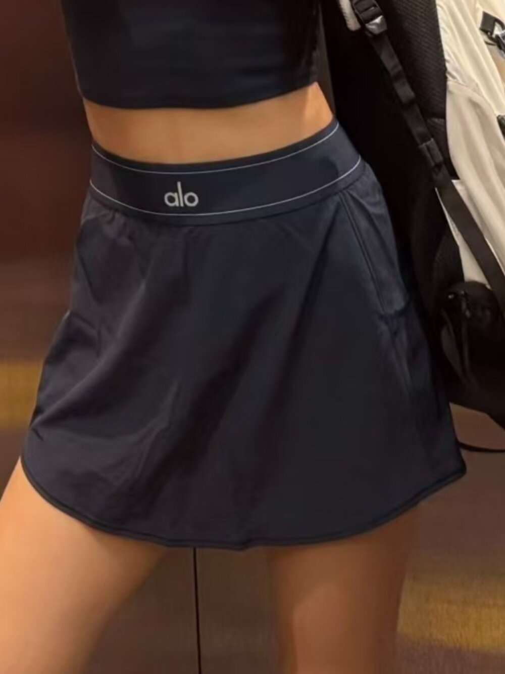 Black🥁Alo Match Point Tennis Skirt Cute & Playful/Versatile💐Brand new